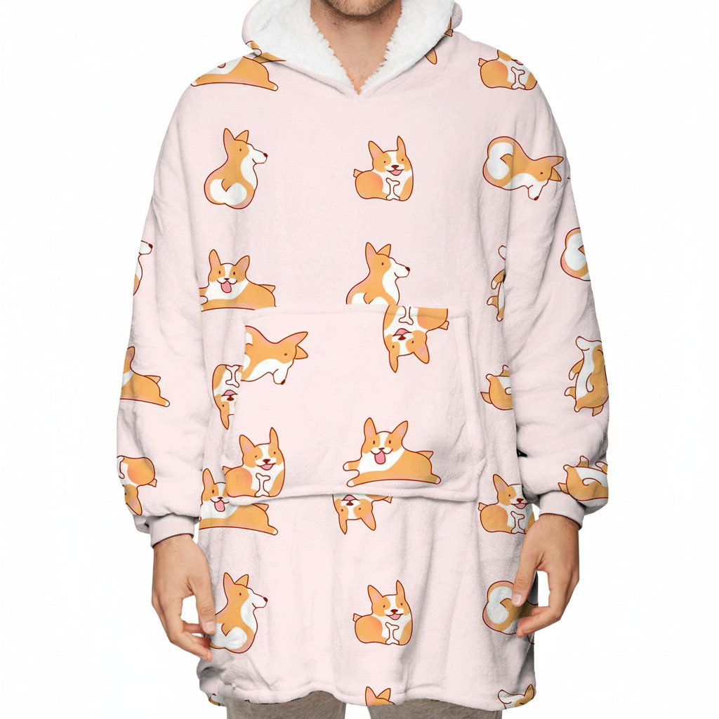 Puppy EverCozy™ – Midweight Wearable Hoodie with Fun Print