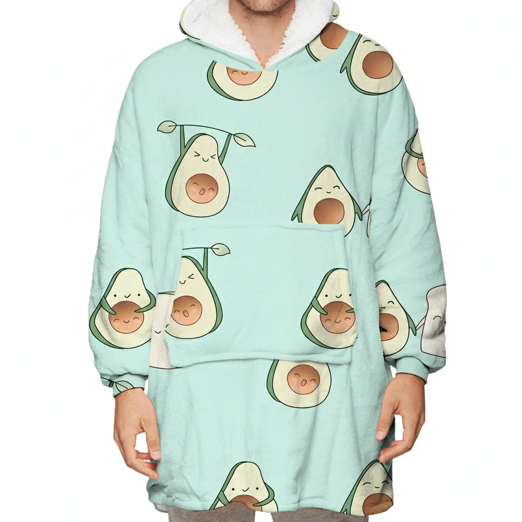 Avocado EverCozy™ – Midweight Wearable Hoodie with Fun Print