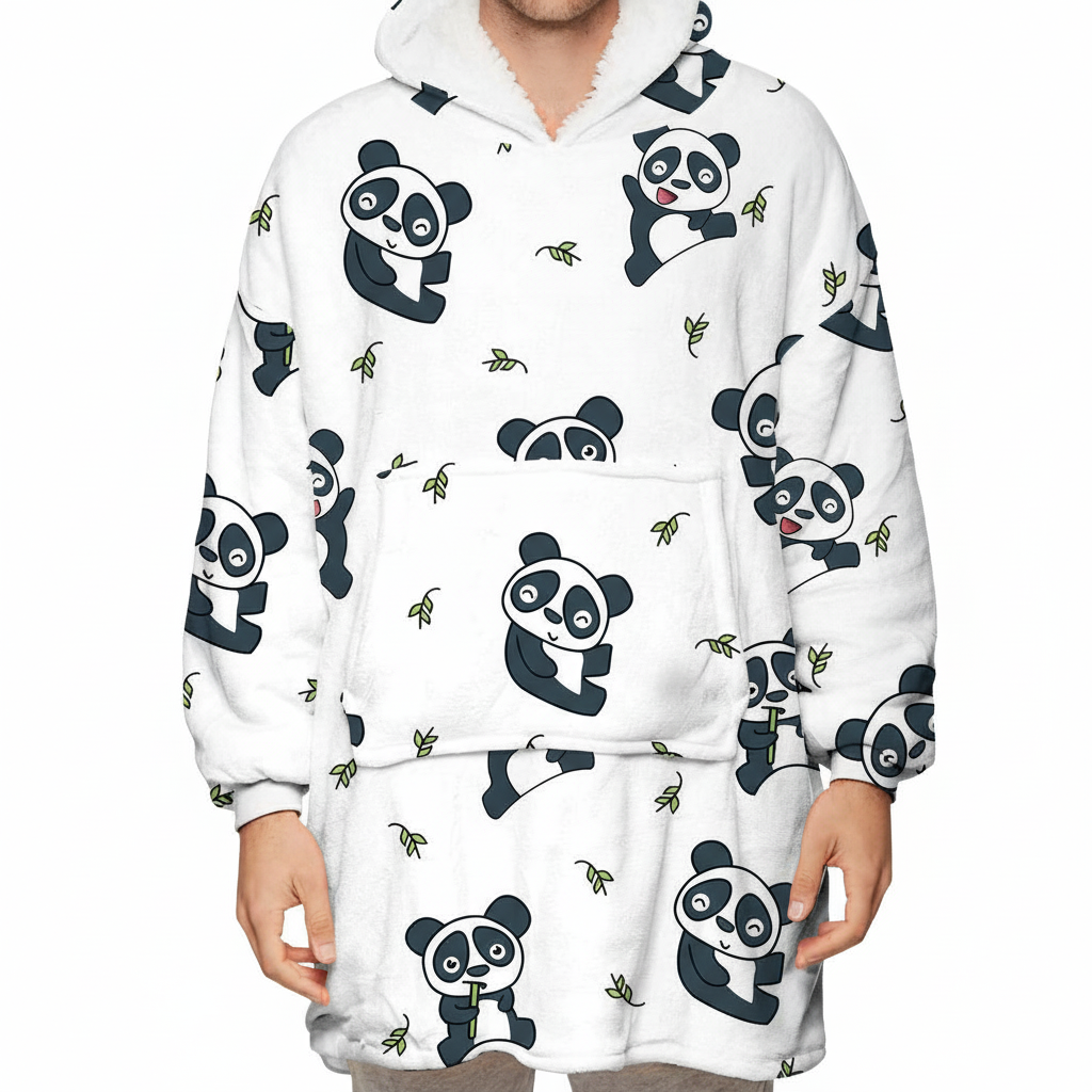 Panda EverCozy™ – Midweight Wearable Hoodie with Fun Print