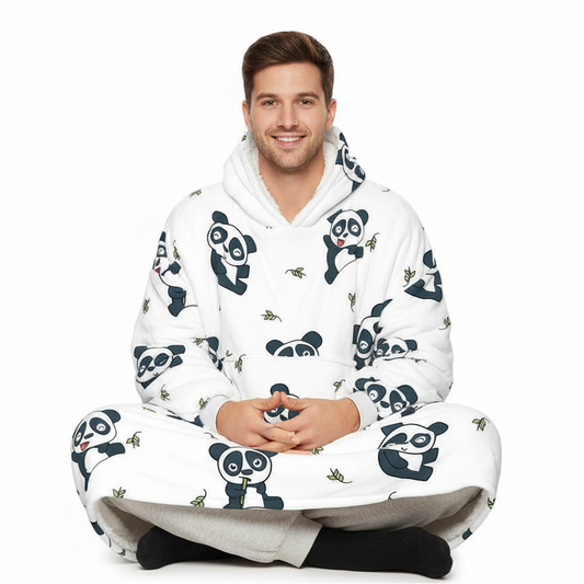 Panda EverCozy™ – Midweight Wearable Hoodie with Fun Print