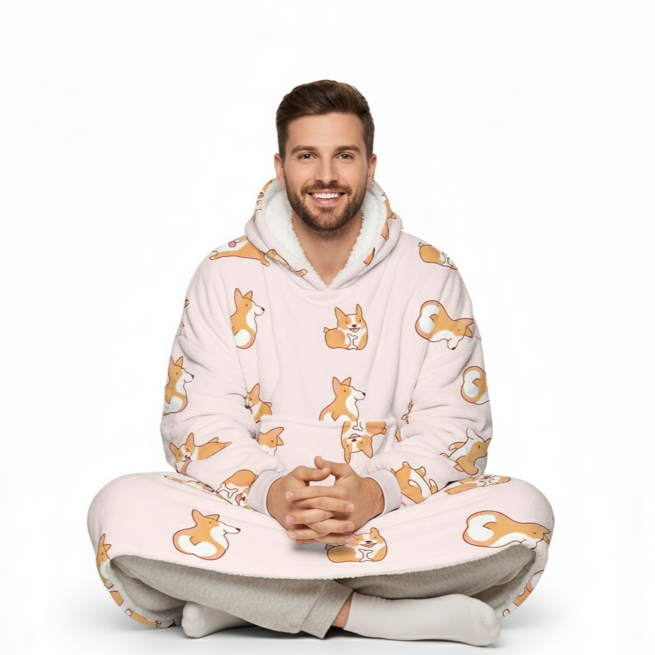 Puppy EverCozy™ – Midweight Wearable Hoodie with Fun Print