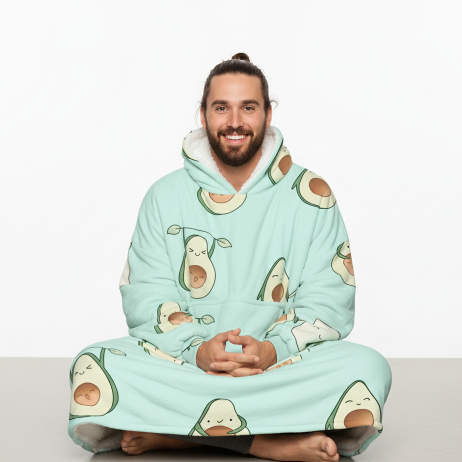 Avocado EverCozy™ – Midweight Wearable Hoodie with Fun Print