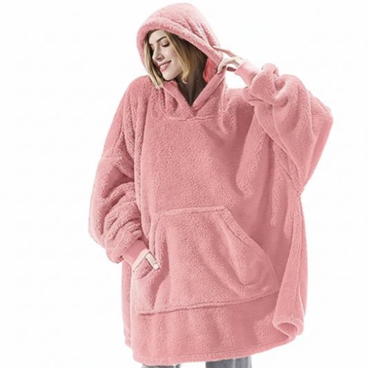 Blush Pink CozyCore™ – Lightweight Wearable Hoodie