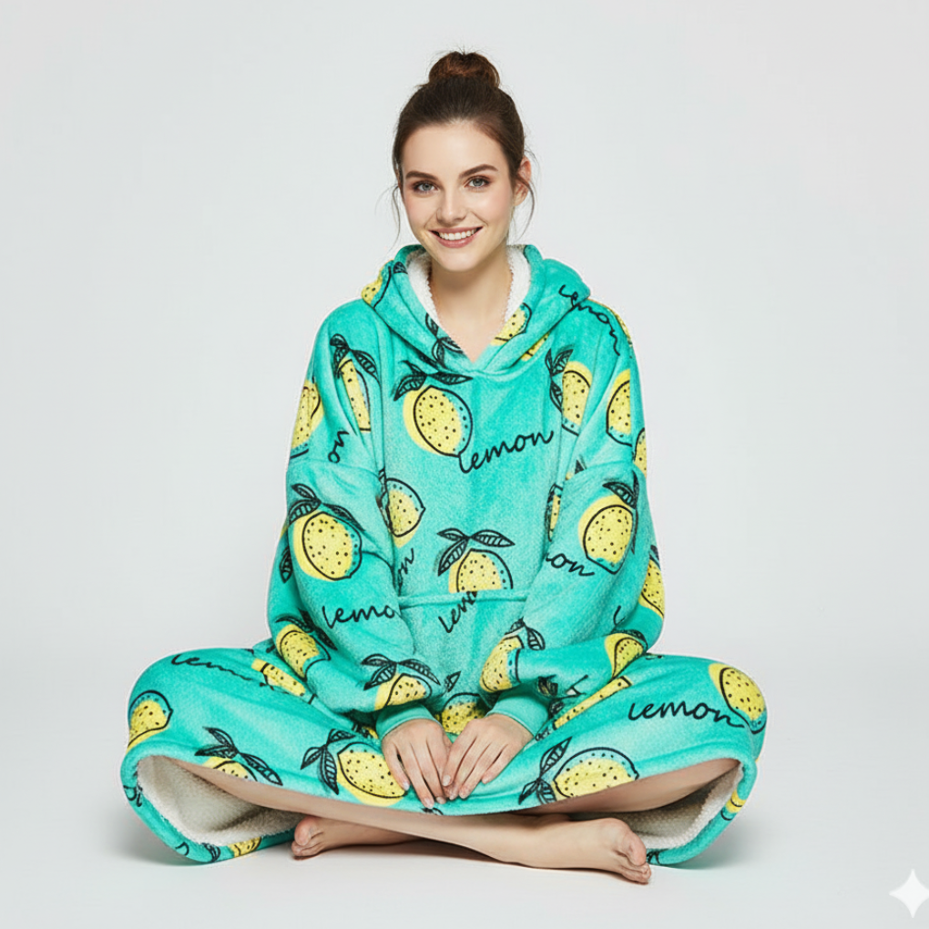 Lemon Green ArcticLuxe™ – Premium Heavyweight Wearable Blanket Hoodie