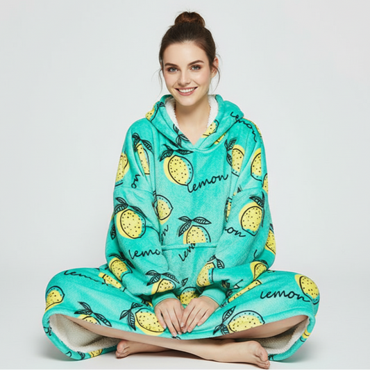 Lemon Green ArcticLuxe™ – Premium Heavyweight Wearable Blanket Hoodie