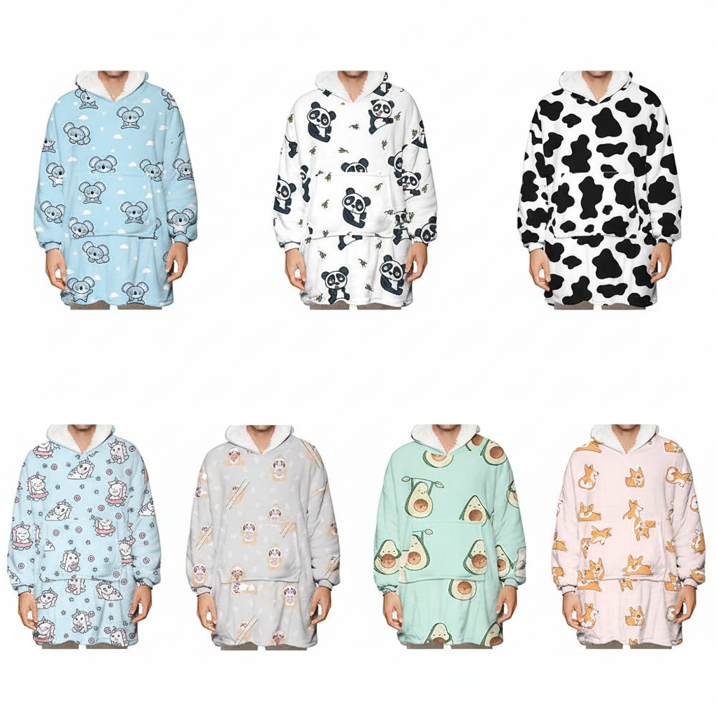 EverCozy™ Collection- Midweight Wearable Hoodie with Fun Print