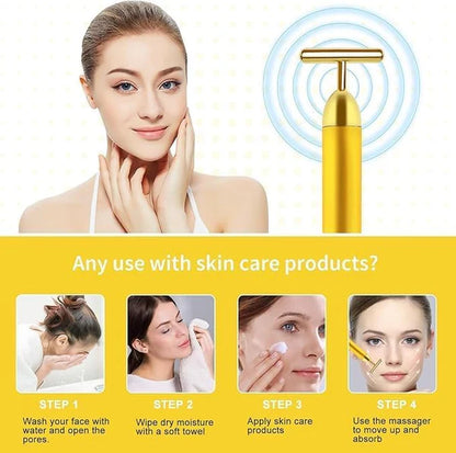 Gold Beauty Electric Facial Massage Roller