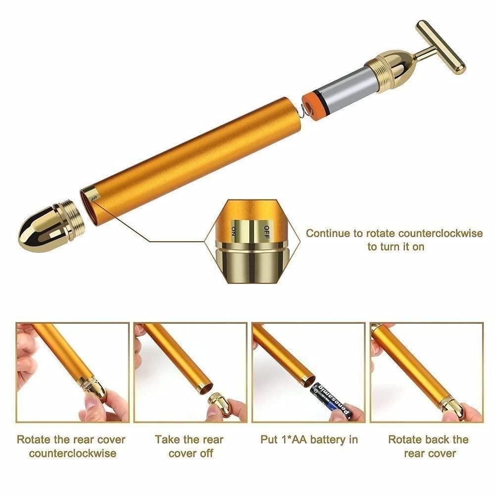 Gold Beauty Electric Facial Massage Roller