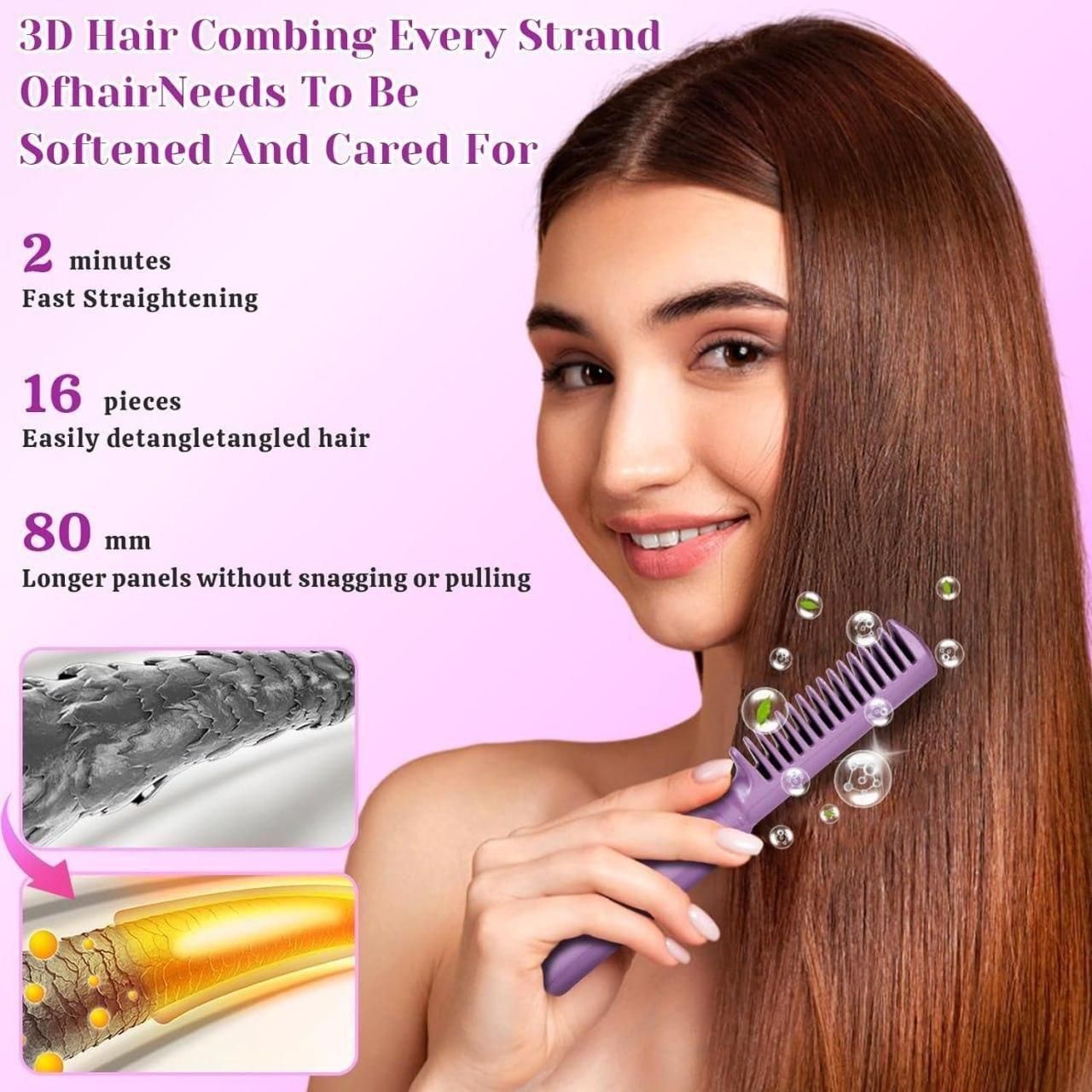 Cordless Mini Hair Straightener Comb