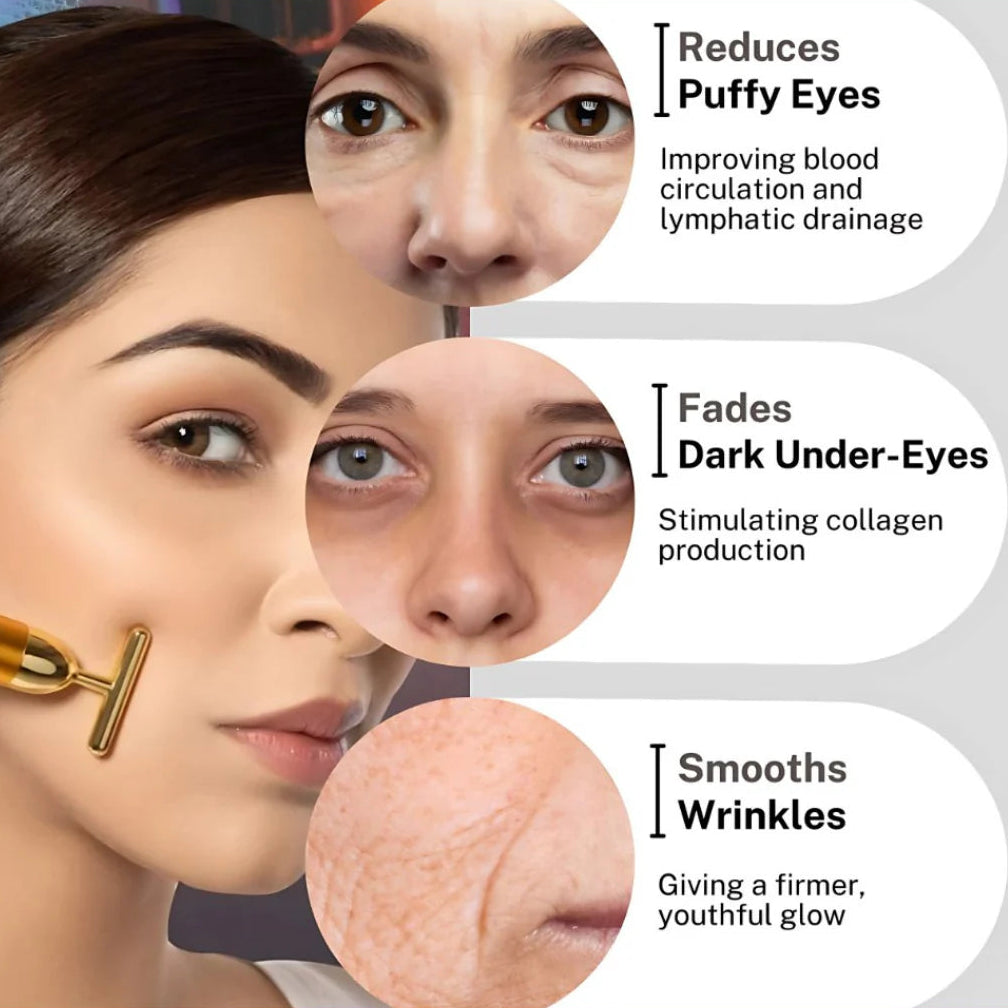 Gold Beauty Electric Facial Massage Roller