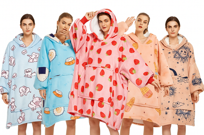 Fruity Fun ArcticLuxe™ – Premium Heavyweight Wearable Blanket Hoodie