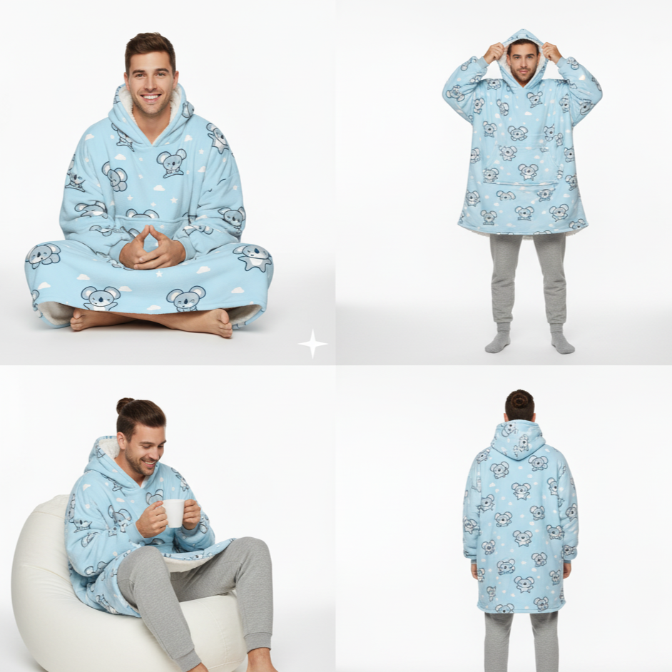 Mousse EverCozy™ – Midweight Wearable Hoodie with Fun Print