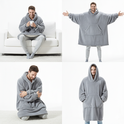 Grey CozyCore™ – Lightweight Wearable Hoodie