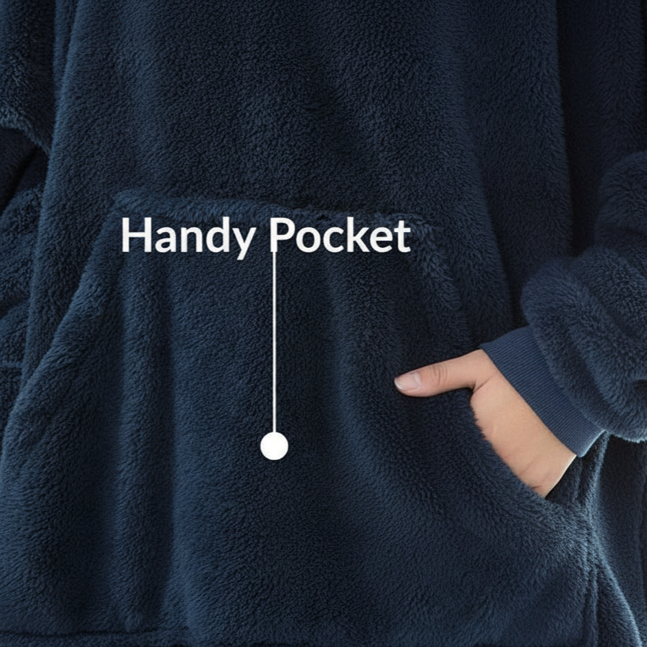 Jet Black CozyCore™ – Lightweight Wearable Hoodie