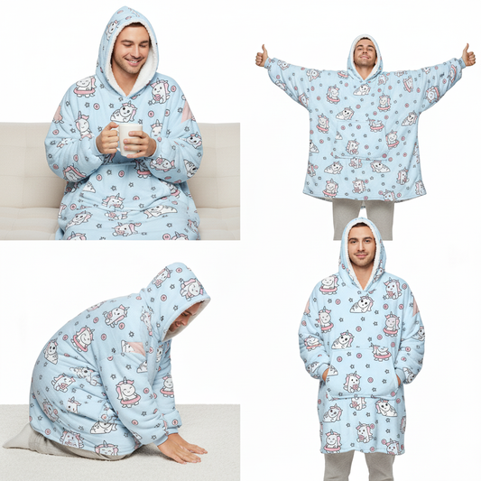 Unicorn EverCozy™ – Midweight Wearable Hoodie with Fun Print