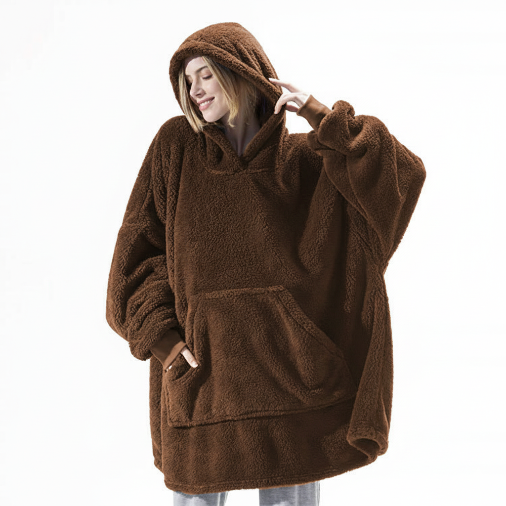 Coffee CozyCore™ – Lightweight Wearable Hoodie