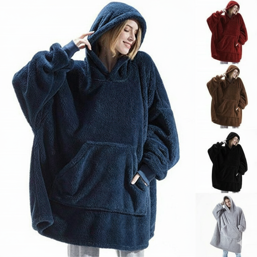 Blush Pink CozyCore™ – Lightweight Wearable Hoodie