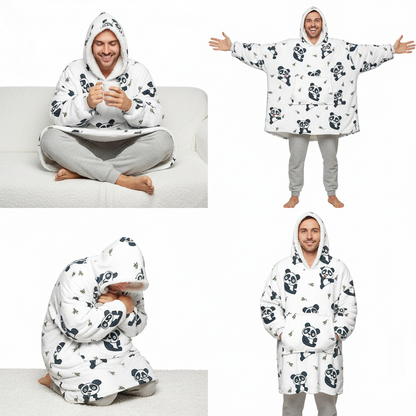Panda EverCozy™ – Midweight Wearable Hoodie with Fun Print