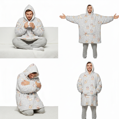 Raccoon EverCozy™ – Midweight Wearable Hoodie with Fun Print