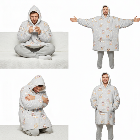Raccoon EverCozy™ – Midweight Wearable Hoodie with Fun Print