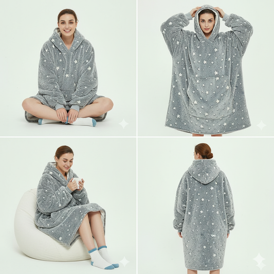 Luminous Glow ArcticLuxe™ – Premium Heavyweight Wearable Blanket Hoodie