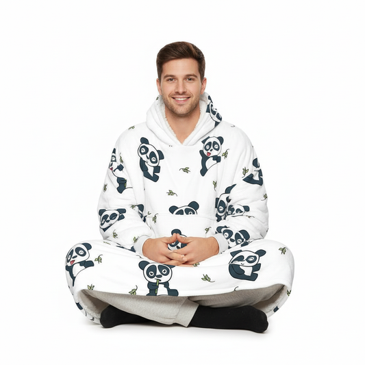 Panda EverCozy™ – Midweight Wearable Hoodie with Fun Print
