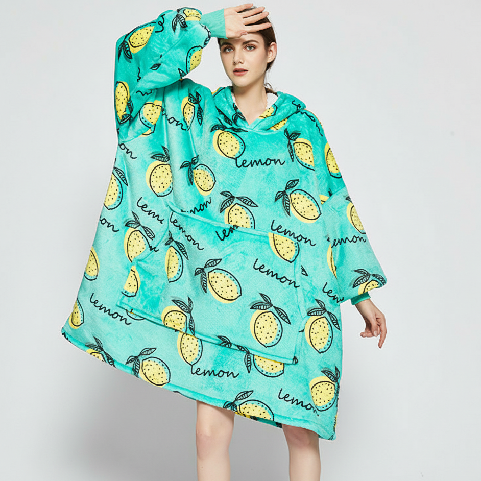 Lemon Green ArcticLuxe™ – Premium Heavyweight Wearable Blanket Hoodie