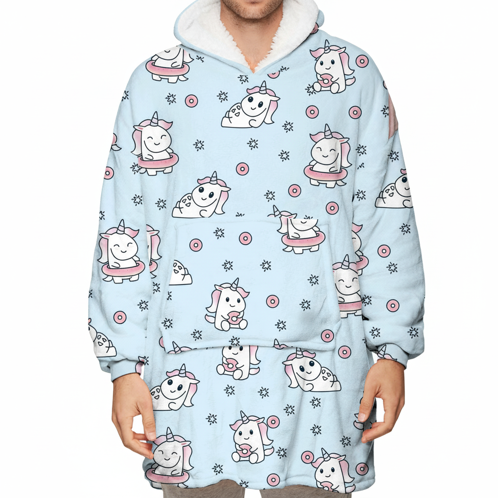 Unicorn EverCozy™ – Midweight Wearable Hoodie with Fun Print