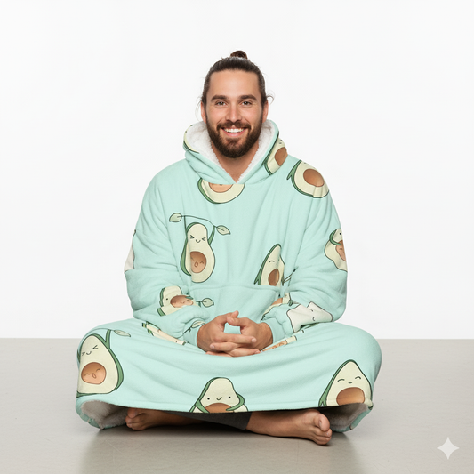 Avocado EverCozy™ – Midweight Wearable Hoodie with Fun Print