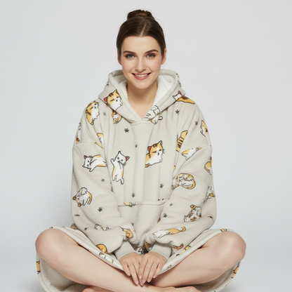 Kitty Cat ArcticLuxe™ – Premium Heavyweight Wearable Blanket Hoodie