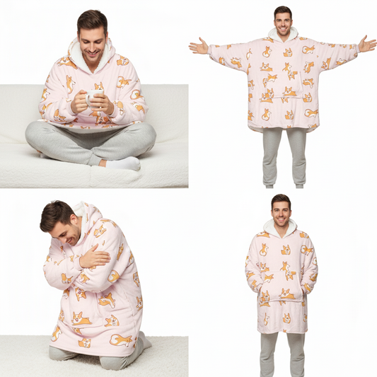 Puppy EverCozy™ – Midweight Wearable Hoodie with Fun Print