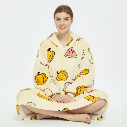 Fruity Fun ArcticLuxe™ – Premium Heavyweight Wearable Blanket Hoodie