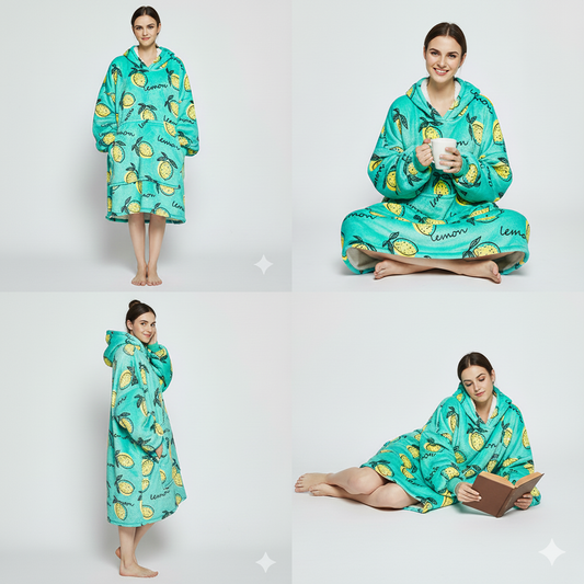 Lemon Green ArcticLuxe™ – Premium Heavyweight Wearable Blanket Hoodie
