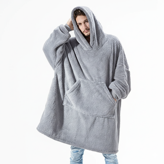 Grey CozyCore™ – Lightweight Wearable Hoodie