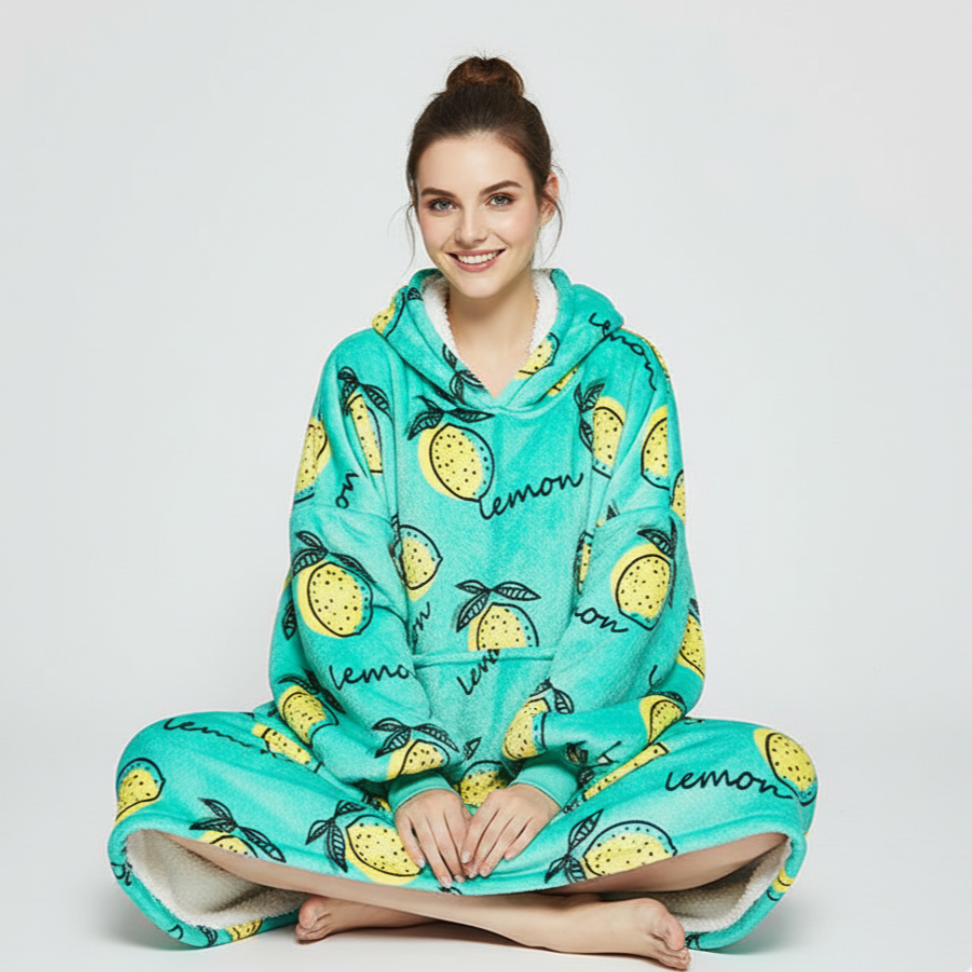 Lemon Green ArcticLuxe™ – Premium Heavyweight Wearable Blanket Hoodie